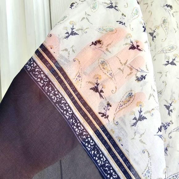 Sheer Blue Paisley Swim Cover-up - Picture 8 of 11